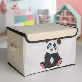 Короб стеллажный для хранения с крышкой