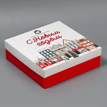 Коробка новогодняя складная