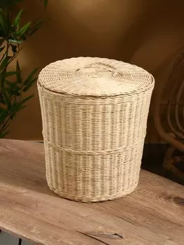 Корзина для белья с крышкой, 353540 см, ротанг