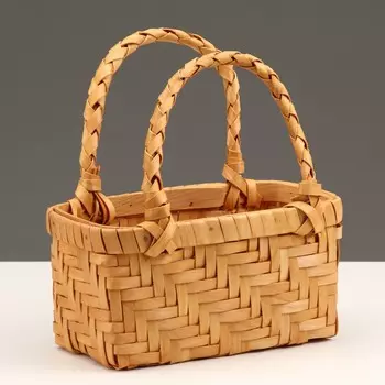 Корзина плетеная, 20 x 11 x 10,5/22 см, секвойя