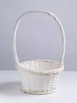Корзина плетеная 27271443 см, ива, белая