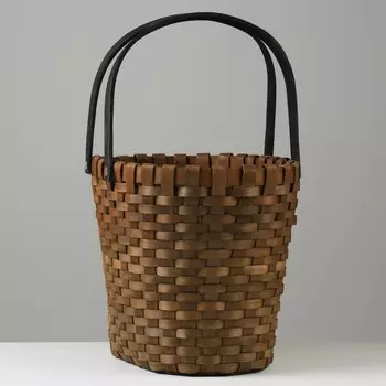 Корзина плетеная, 28,5 x 23 x h23/38,5 см, секвойя