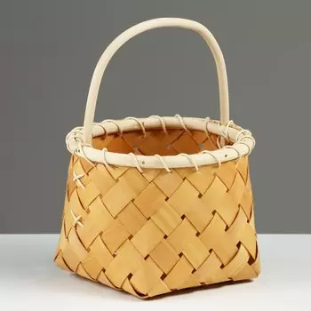 Корзина плетеная, d16 x 12/22,5 см, секвойя