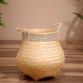 Корзина плетеная, из бамбука 40х40х40 см