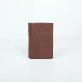 Кошелёк без застёжки, отдел для паспорта, цвет коричневый