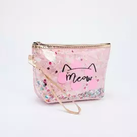 Косметичка на молнии, цвет розовый