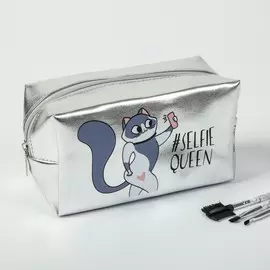 Косметичка-пенал selfie queen, искусственная кожа, 18х10х10 см