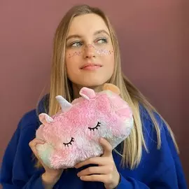 Косметичка плюшевая unicorn magic, 18х10х10