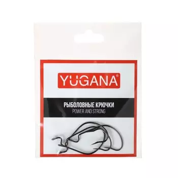 Крючки офсетные yugana o'shaughnessy worm, № 1/0, 4 шт.