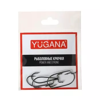 Крючки офсетные yugana o'shaughnessy worm, № 2, 5 шт.