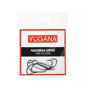 Крючки офсетные yugana o'shaughnessy worm, № 4, 5 шт.