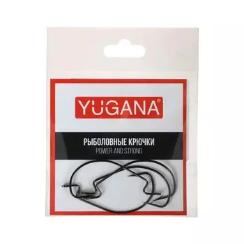 Крючки офсетные yugana wide range worm, № 1/0, 4 шт.