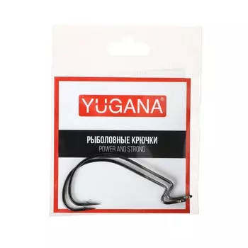 Крючки офсетные yugana wide range worm, № 5/0, 2 шт.