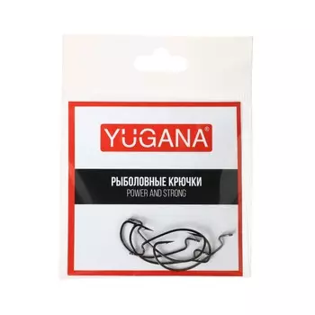 Крючки офсетные yugana wide range worm, № 6, 5 шт.