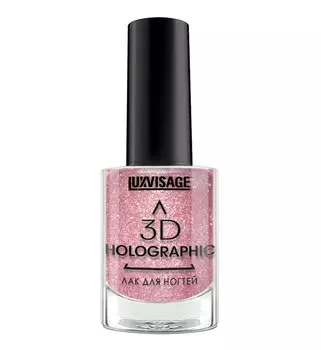 Лак для ногтей 3D HOLOGRAPHIC тон 717 бежево-розовый коралл 11г LuxVisage