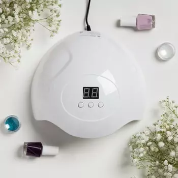 Лампа для маникюра luazon luf-06, uv/led, 15 диодов, 36 вт, таймер, usb, белая