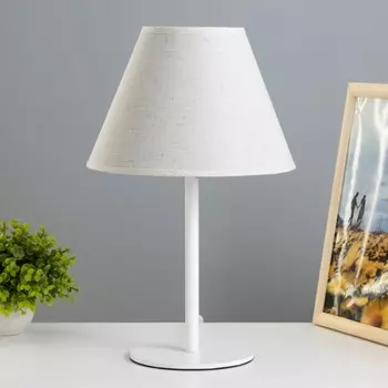 Лампа настольная oliver 1х15вт е27 белый 25х25х40см risalux
