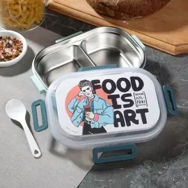 Ланч-бокс food is art! , 2 отделения, 650 мл