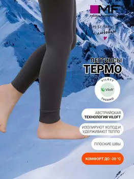 Легинсы термо детские серые