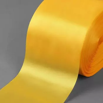 Лента атласная, 100 мм 100 ± 5 м, цвет желтый
