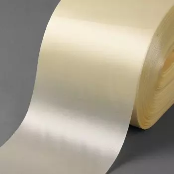 Лента атласная, 100 мм 100 ± 5 м, цвет айвори