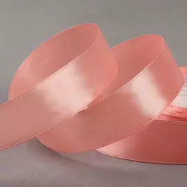 Лента атласная, 25 мм × 23 ± 1 м, цвет лососёвый №163