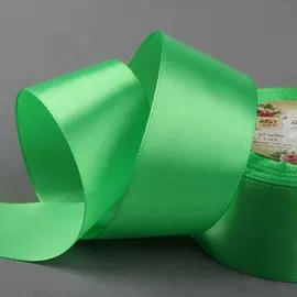 Лента атласная, 40 мм × 23 ± 1 м, цвет зелёный №130