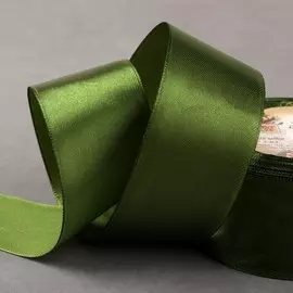 Лента атласная, 40 мм × 23 ± 1 м, цвет травяной №55