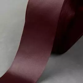 Лента атласная, 50 мм × 100 ± 5 м, цвет бордовый