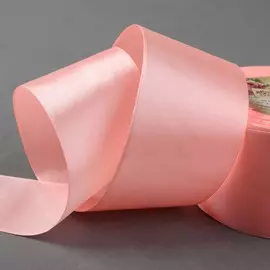 Лента атласная, 50 мм 23 ± 1 м, цвет розовый персик №66