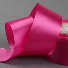 Лента атласная, 50 мм × 23 ± 1 м, цвет малиновый №165