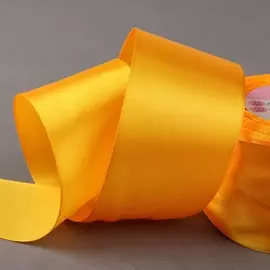 Лента атласная, 50 мм × 23 ± 1 м, цвет янтарный №146