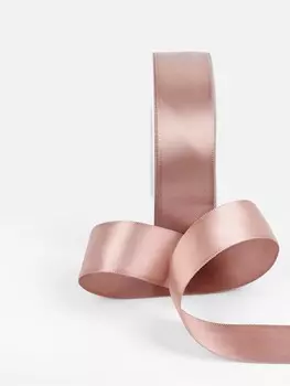 Лента атласная teira, двухсторонняя, 25 мм, 25±1 м, бежевая