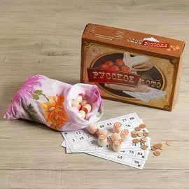 Русское лото деревянное, игра настольная
