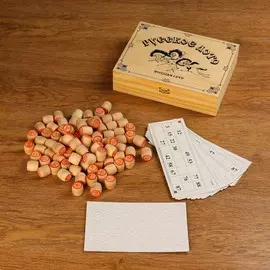 Русское лото деревянное, подарочное, игра настольная