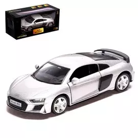 Машина металлическая audi r8 coupe, 1:32, инерция, открываются двери, цвет серый
