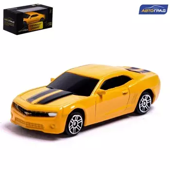 Машина металлическая chevrolet camaro, 1:64, цвет желтый