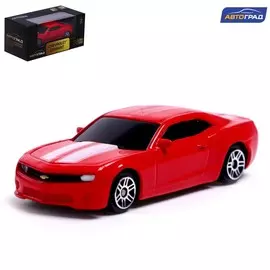 Машина металлическая chevrolet camaro, 1:64, цвет красный