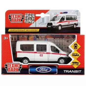 Машина металлическая FORD, Технопарк SB-18-18-A-W-WB
