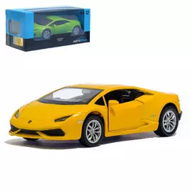 Машина металлическая lamborghini huracan lp 610-4, 1:32, инерция, цвет жёлтый