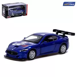 Машина металлическая maserati gran turismo mc gt4, 1:43, инерция, цвет синий