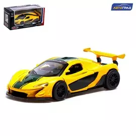 Машина металлическая mclaren p1 gtr, 1:40, инерция, открываются двери, цвет жёлтый