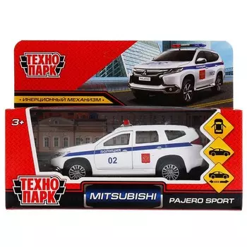 Машина металлическая MITSUBISHI, Технопарк PAJEROS-12POL-WH