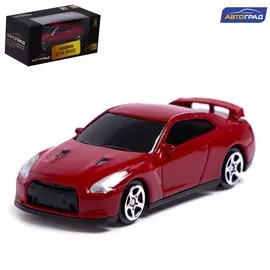Машина металлическая nissan gt-r (r35), 1:64, цвет красный