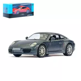 Машина металлическая porsche 911 carrera s, 1:32, инерция, цвет серый