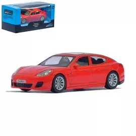 Машина металлическая porsche panamera turbo, 1:43, цвет красный