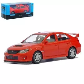 Машина металлическая subaru wrx sti, 1:43, цвет красный