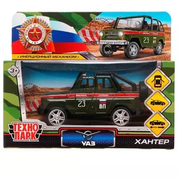 Машина металлическая UAZ, Технопарк HUNTERBCH-12MIL-POL