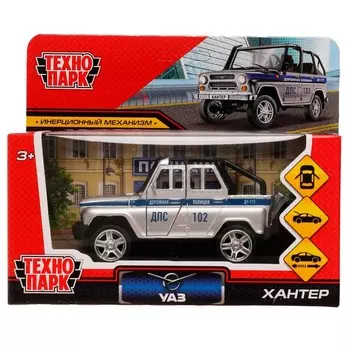Машина металлическая UAZ, Технопарк HUNTERBCH-12POL-SR