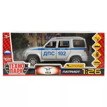 Машина металлическая UAZ, Технопарк PATRIOT-124SL-POL-GY